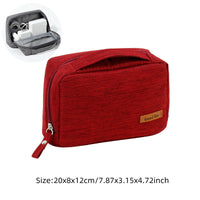 Image showcasing all three styles of the Travel Cable Bag side-by-side.