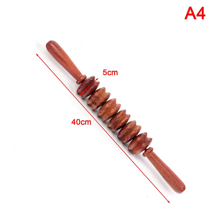 Wooden neck and shoulder massager