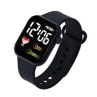 Silicone electronic wristwatch with heart print design