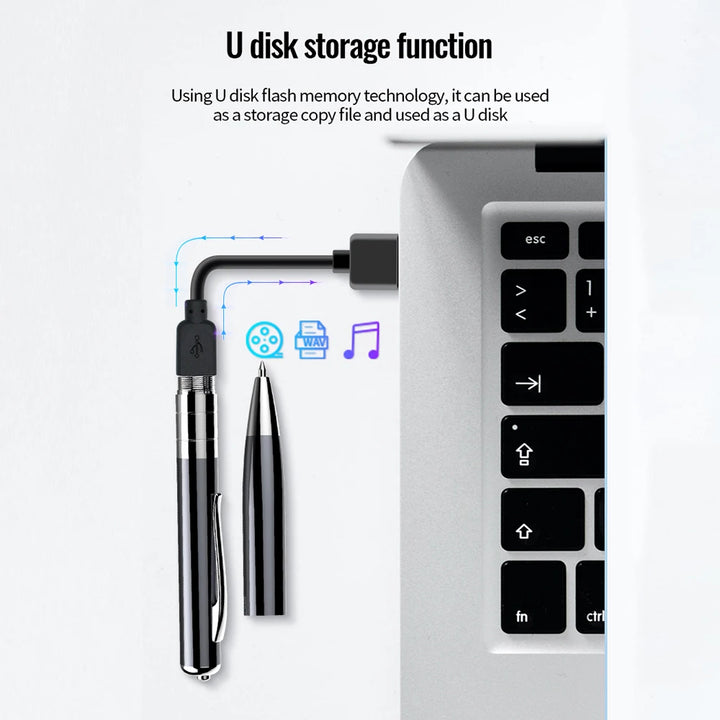 Portable Voice Recorder Professional Sound Dictaphone Voice Activated Noise Reduction Recording Pen Long Time Audio Recorder