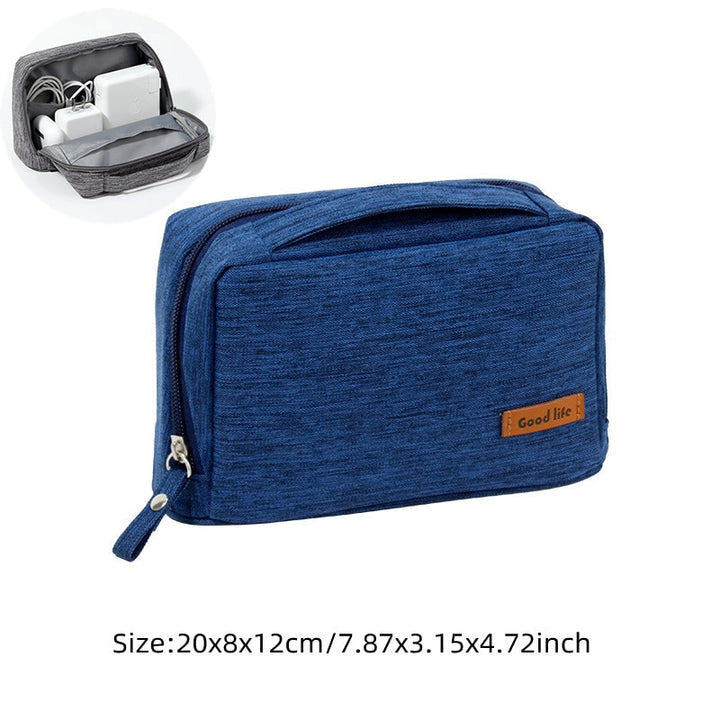 Image showcasing all three styles of the Travel Cable Bag side-by-side.