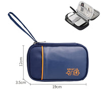 Image showcasing all three styles of the Travel Cable Bag side-by-side.