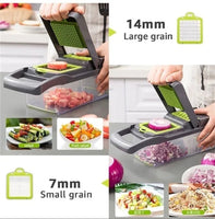 Versatile vegetable chopper with multiple blades