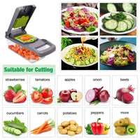 Versatile vegetable chopper with multiple blades