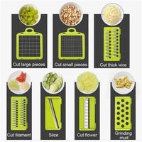 Versatile vegetable chopper with multiple blades