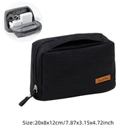 Image showcasing all three styles of the Travel Cable Bag side-by-side.