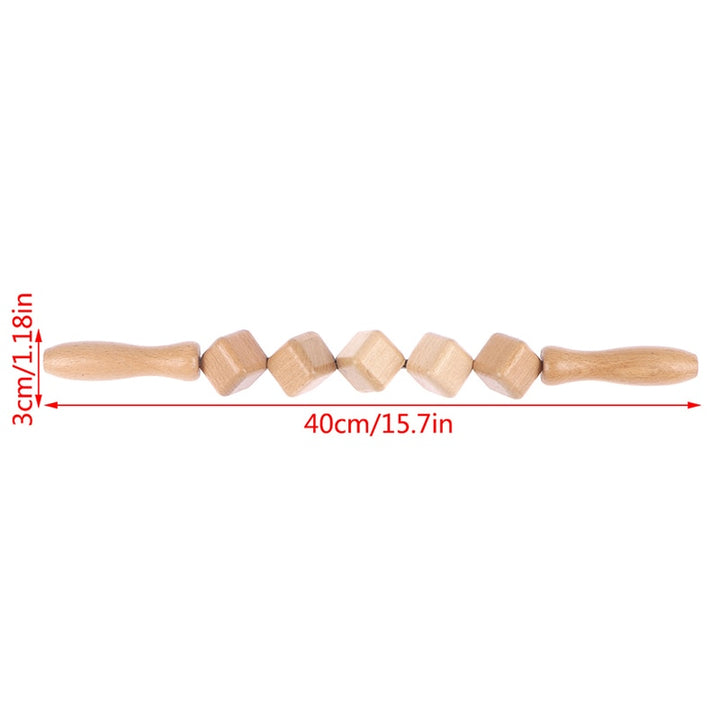 Wooden neck and shoulder massager