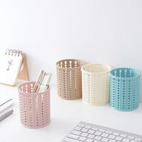 Pencil Holder Office Desk Metal Mesh Square Pen Pot Cup Case Container Organiser Storage Durable Pencil Case  Office Accessories