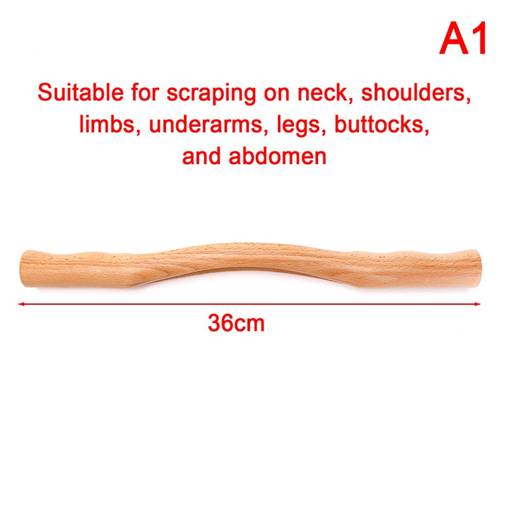 Wooden neck and shoulder massager