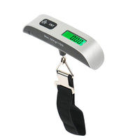 Portable electronic weighing scale in silver color