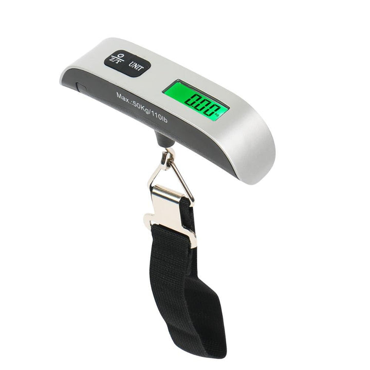 Portable electronic weighing scale in silver color