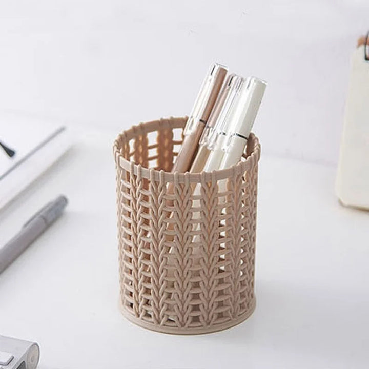 Pencil Holder Office Desk Metal Mesh Square Pen Pot Cup Case Container Organiser Storage Durable Pencil Case  Office Accessories