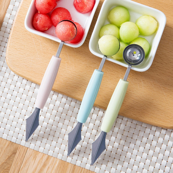Stainless Steel Watermelon Scoop in Rose Red