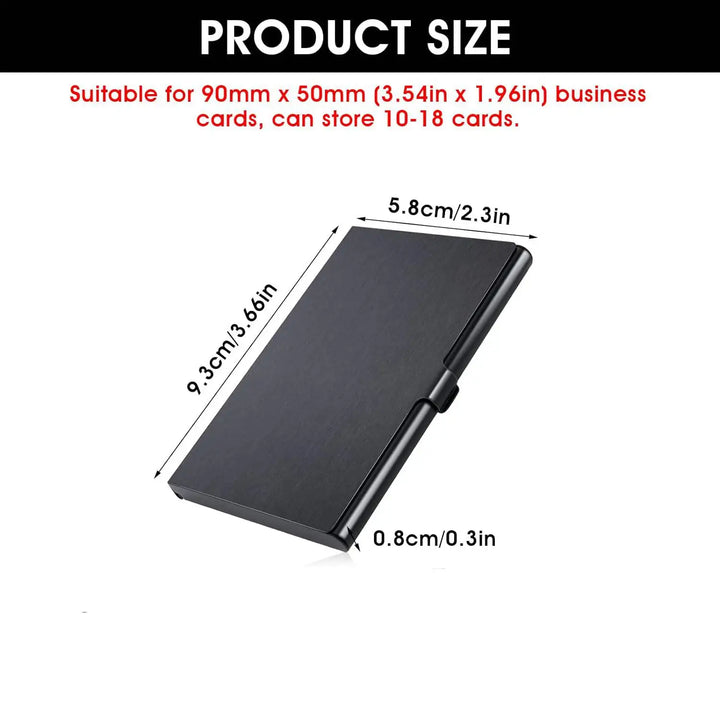 Business Card Holder Credit Card Case Light Aluminum Pocket Card Case Wallet Metal Slim Name Card Holder for Women Men Traveling