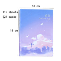 Full Color Page Notebook Beautiful Cute Diary 112 Sheets Student Hardcover Notepad