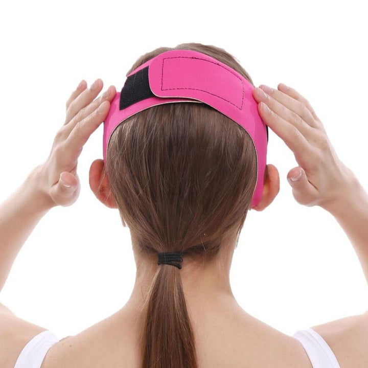 Face slimming bandage with adjustable velcro