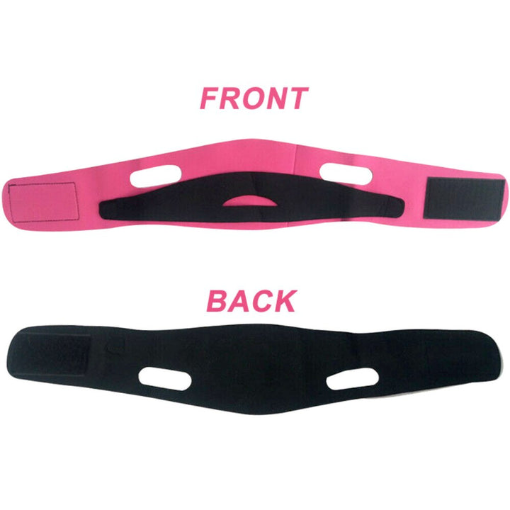 Face slimming bandage with adjustable velcro