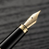 Golden Text Custom Engraving Fountain Pen Ink Gift School Supplies 2024 Stationery Men Luxury High Quality Writing Office Metal