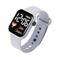 Silicone electronic wristwatch with heart print design