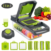 Versatile vegetable chopper with multiple blades