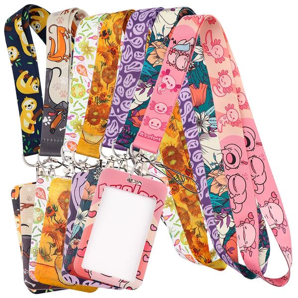 Credential holder Novel Fashion Strap Lanyard for Keys Chain Badge Holder ID Credit Card Pass Hang Rope Phone Charm Wholesale