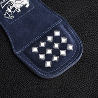 Cowhide gym gloves with adjustable wrist straps