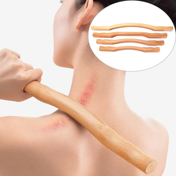 Wooden neck and shoulder massager