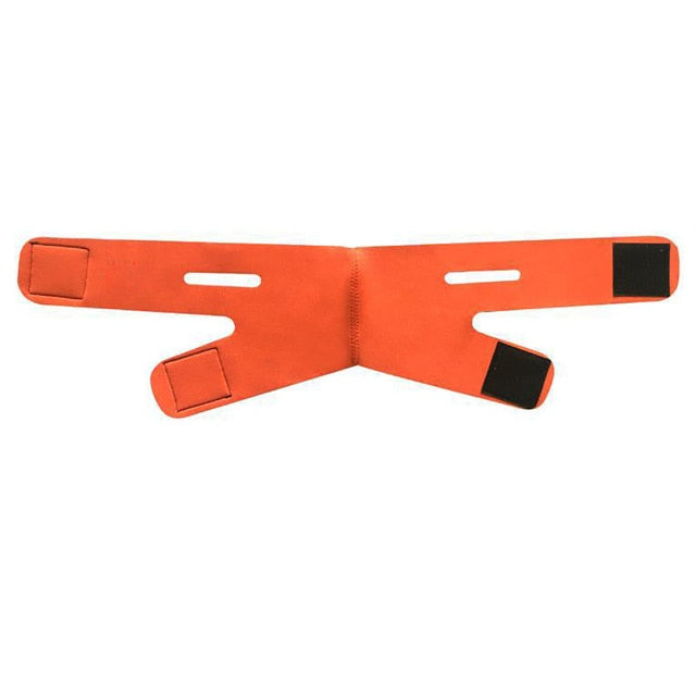 Face slimming bandage with adjustable velcro