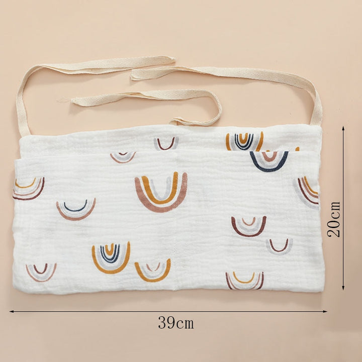 Foldable bedside organizer for baby crib