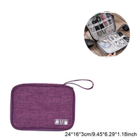 Image showcasing all three styles of the Travel Cable Bag side-by-side.