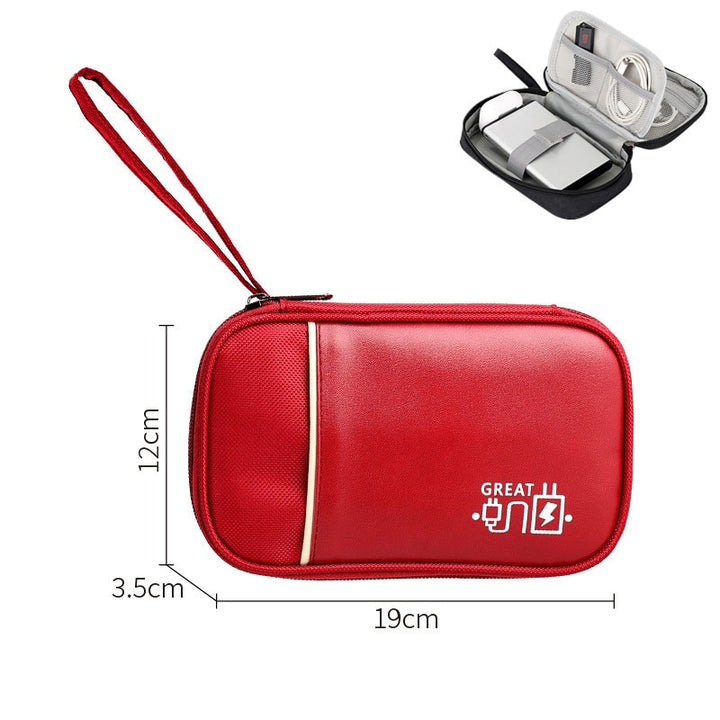 Image showcasing all three styles of the Travel Cable Bag side-by-side.