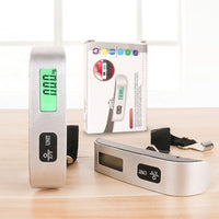 Portable electronic weighing scale in silver color
