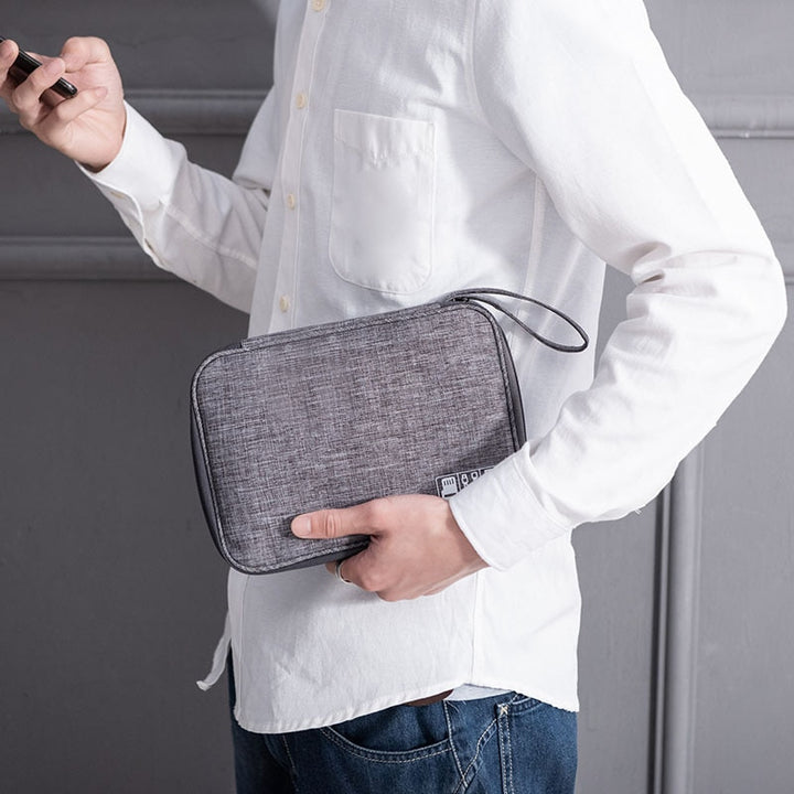 Image showcasing all three styles of the Travel Cable Bag side-by-side.