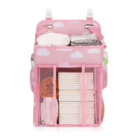 Foldable bedside organizer for baby crib