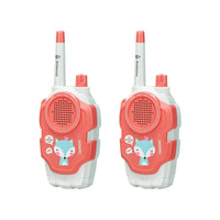 Kids using walkie talkies outdoors