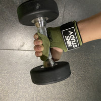 Cowhide gym gloves with adjustable wrist straps