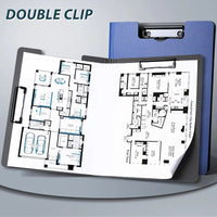A3/A4 Profile Clipboard Double Clip Clip Board 100 Sheets Office Documents Organizer Writing Pad Paper Storage File Folders