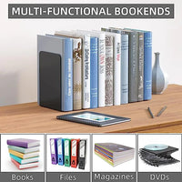 Simple ins wind book stand metal desktop book stand student book block large thickened 2 pieces storage rack stationery black