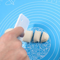 Silicone kneading dough mat in use