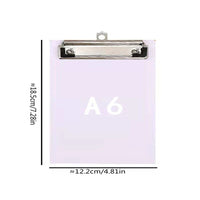 Bview Art 1pcs Clipboards with Low Profile Metal Clip Standard A6 Size with Hanging Clipboards For Office Stationery Supplies