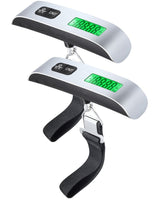 Portable electronic weighing scale in silver color