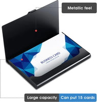 Business Card Holder Credit Card Case Light Aluminum Pocket Card Case Wallet Metal Slim Name Card Holder for Women Men Traveling