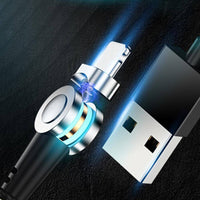 Magnetic cable in use