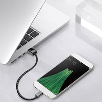 Leather Mini USB Bracelet Charger Front View