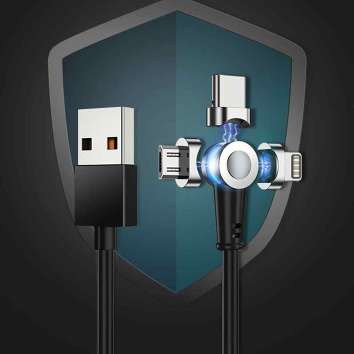 Magnetic cable in use