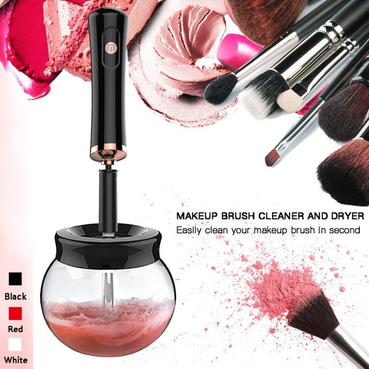 Electric makeup brush cleaner product animation