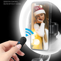 4-in-1 Wireless Selfie Stick Tripod Ring Light Front View